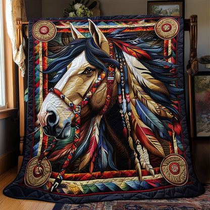 Horse Native American WJ1009019CL Quilt