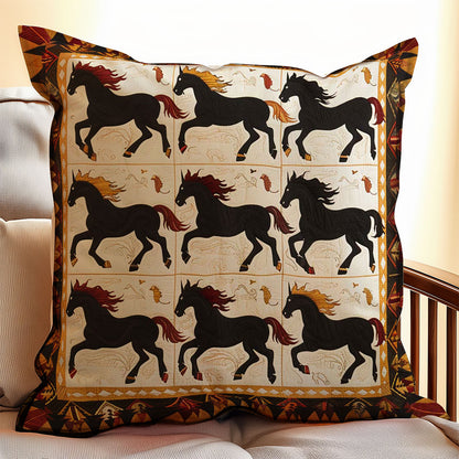 Horse Native American WJ1409043CL Quilt Pillow Case