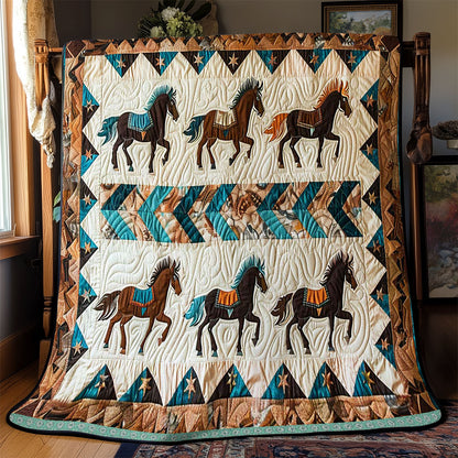 Horse Native American WJ1609013CL Quilt