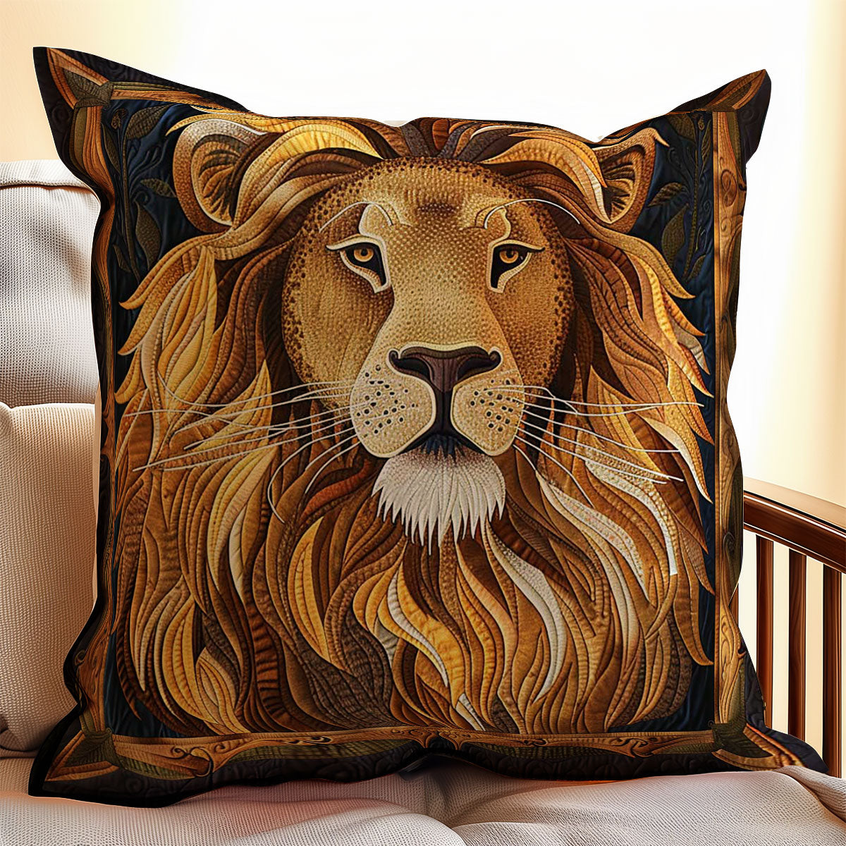 Lion WJ1609043CL Quilt Pillow Case