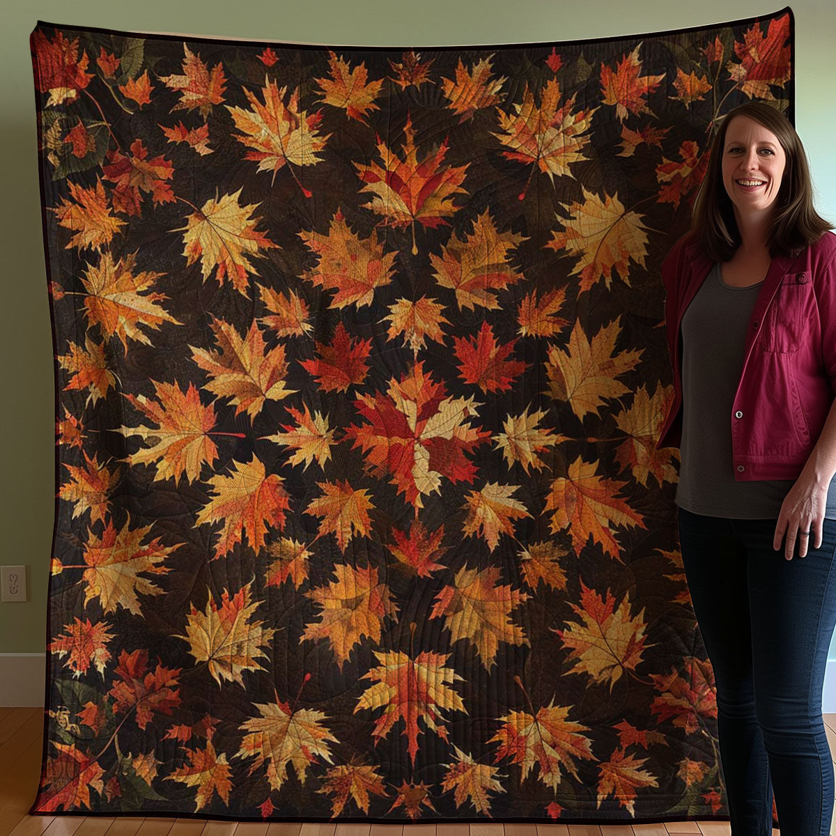 Maple Leaves WJ1107008CL Quilt