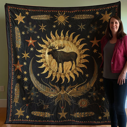 Moose Native American WJ1707016CL Quilt