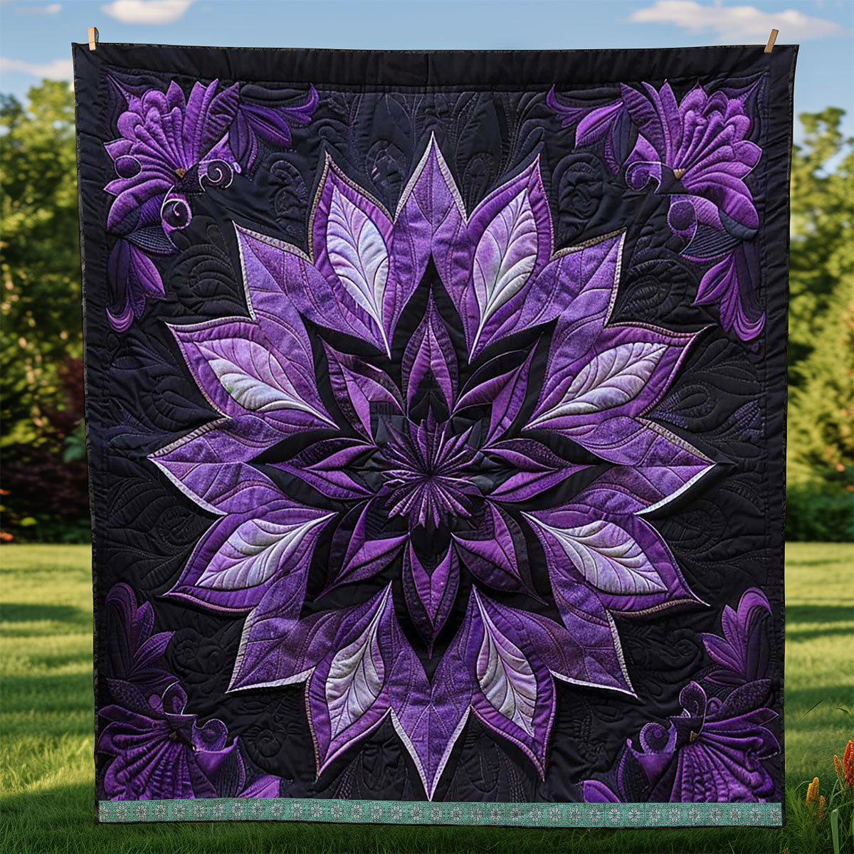 Mystic Purple Bloom WJ2908016CL Quilt