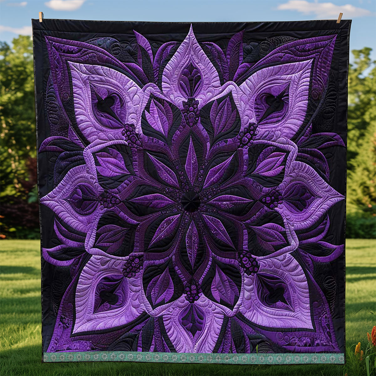 Mystic Purple Bloom WJ2908017CL Quilt