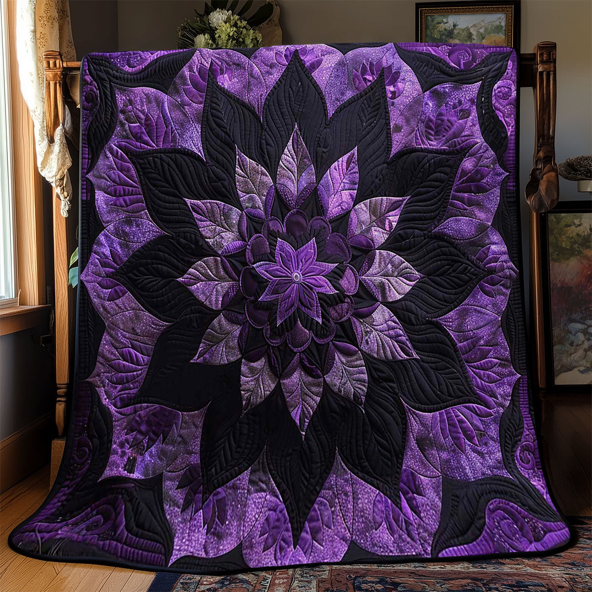 Mystic Purple Bloom WJ3008023CL Quilt