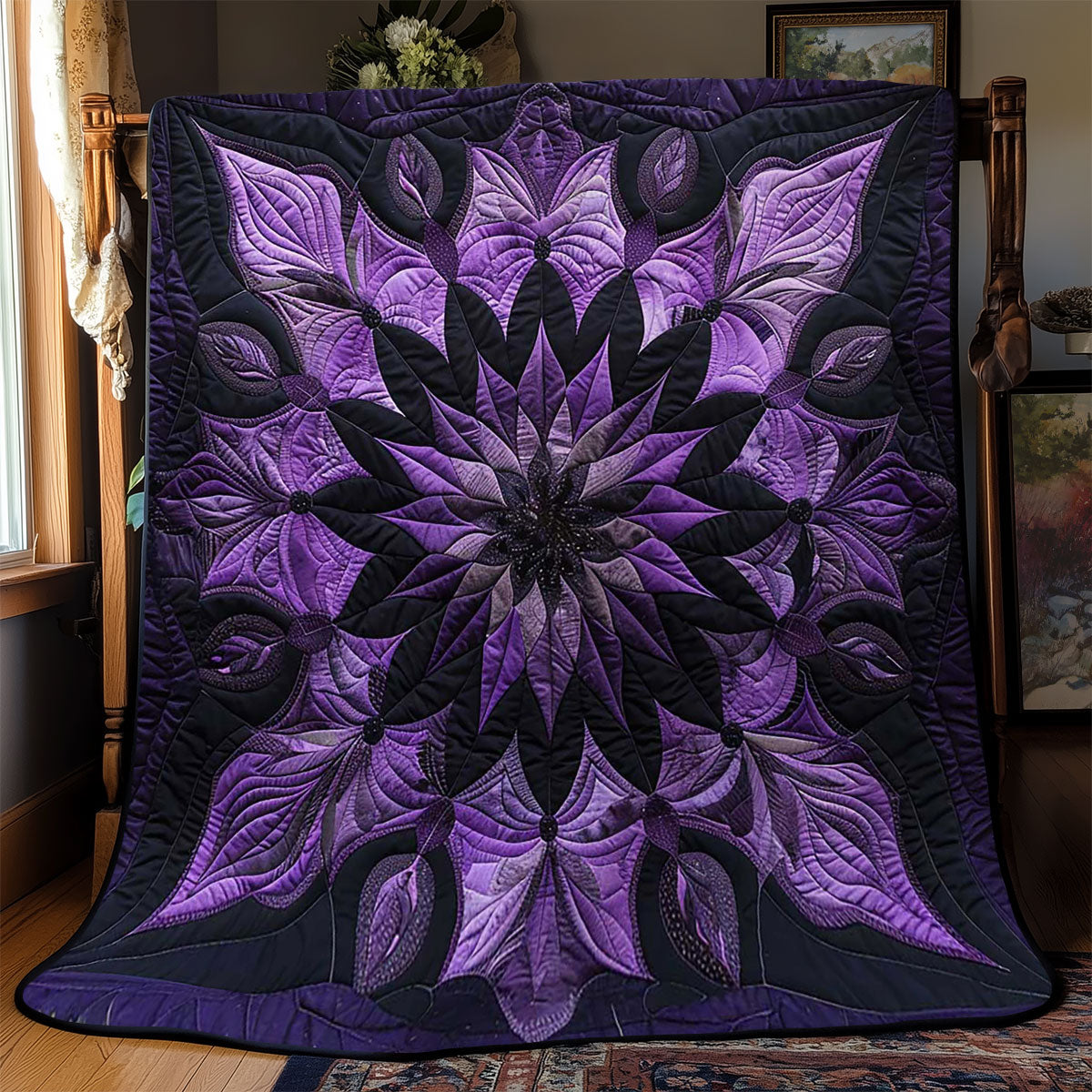 Mystic Purple Bloom WJ3008024CL Quilt