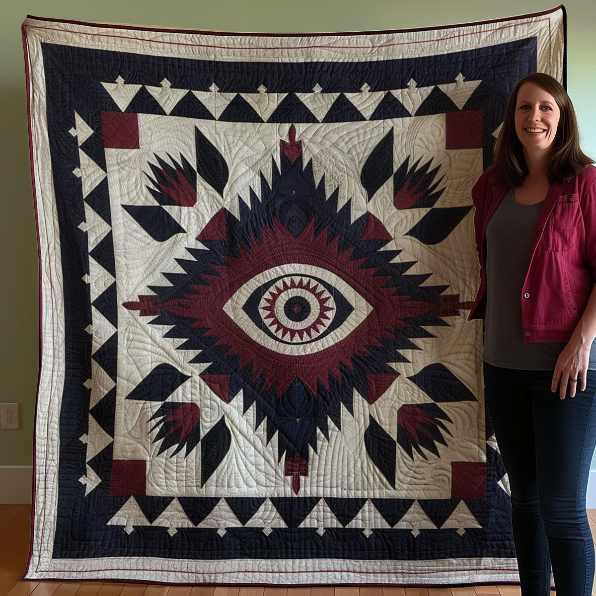 Native American Eye Shaman WJ1207015CL Quilt