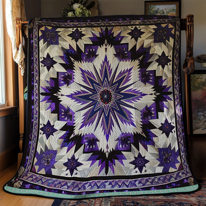 Native American Purple Star WJ1409017CL Quilt