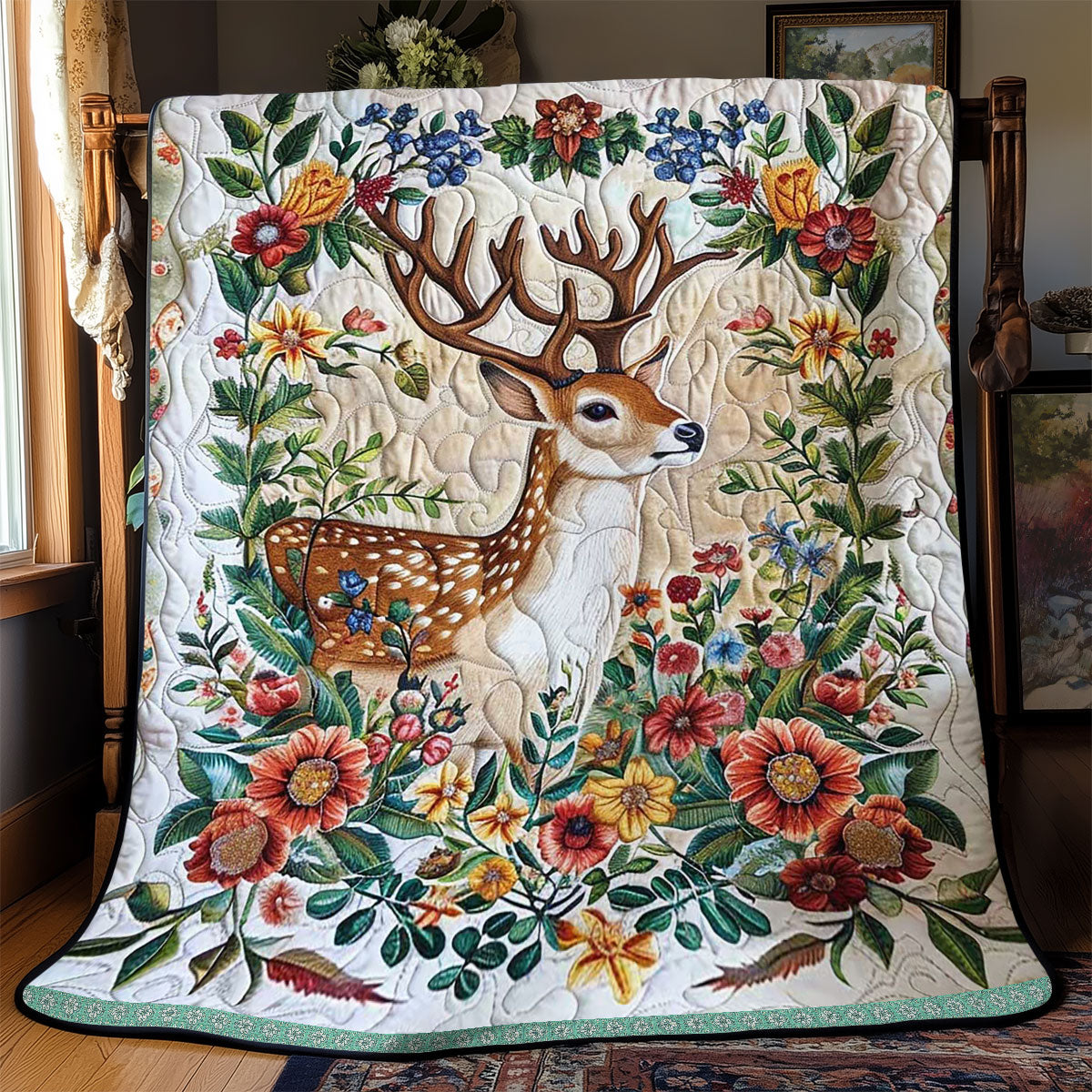 Nature Deer WJ1609017CL Quilt