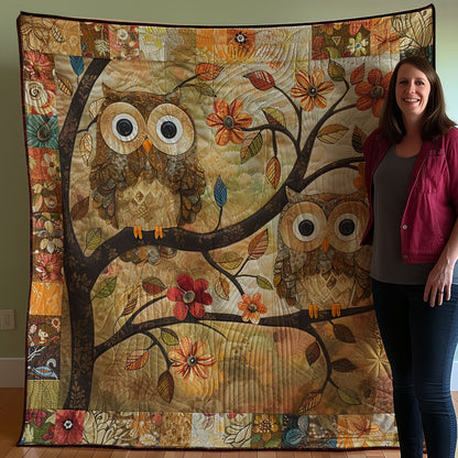 Owl Couple WJ0108010CL Quilt