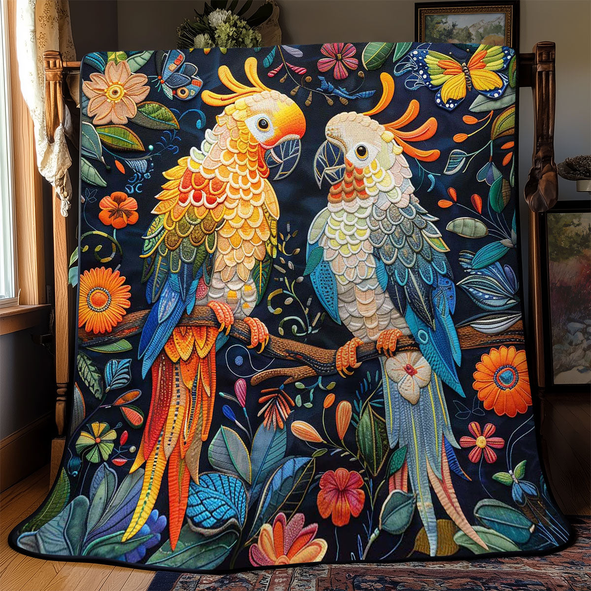 Parrot Couple WJ2708019CL Quilt