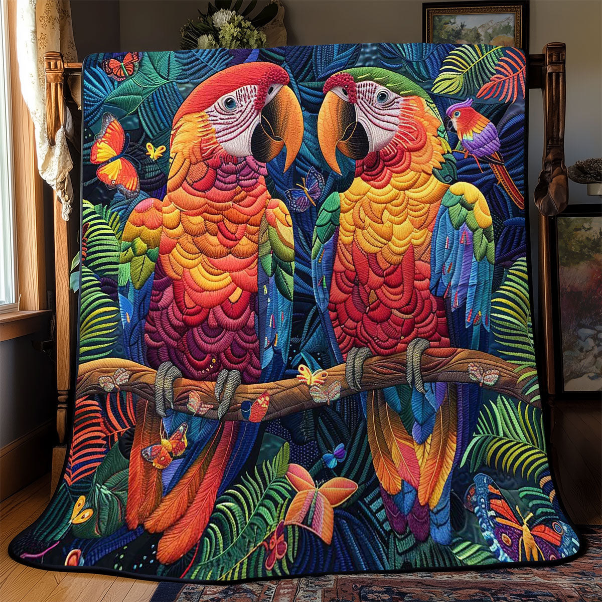 Parrot Couple WJ2708020CL Quilt