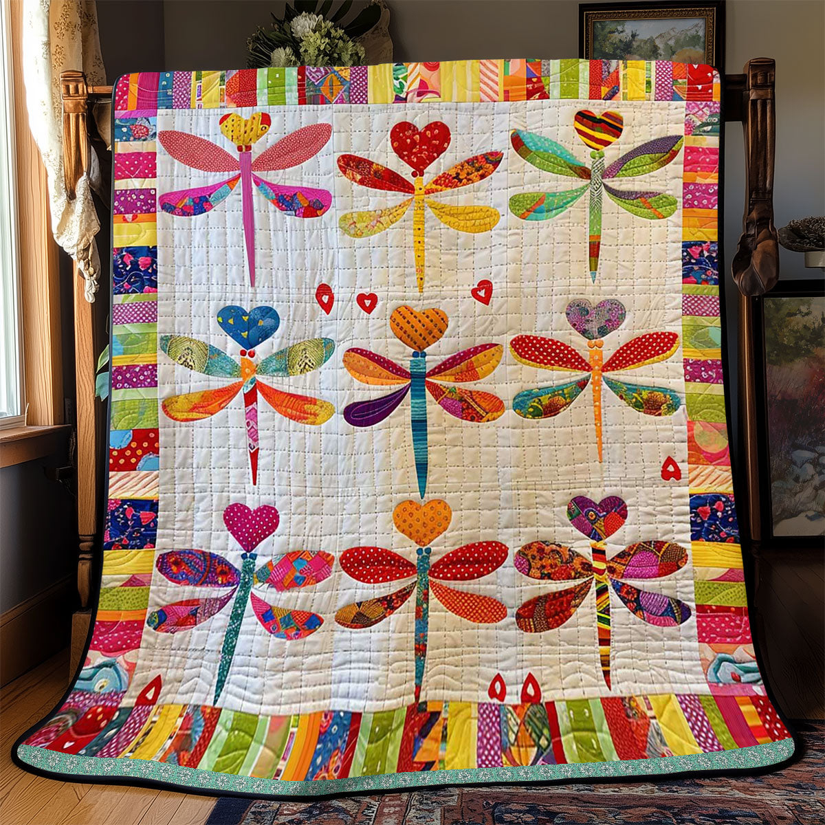 Patchwork Dragonflies WJ1609019CL Quilt