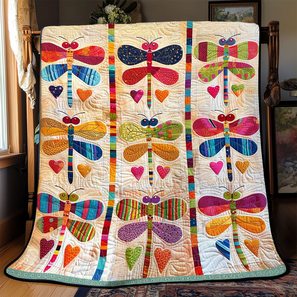 Patchwork Dragonflies WJ1609020CL Quilt