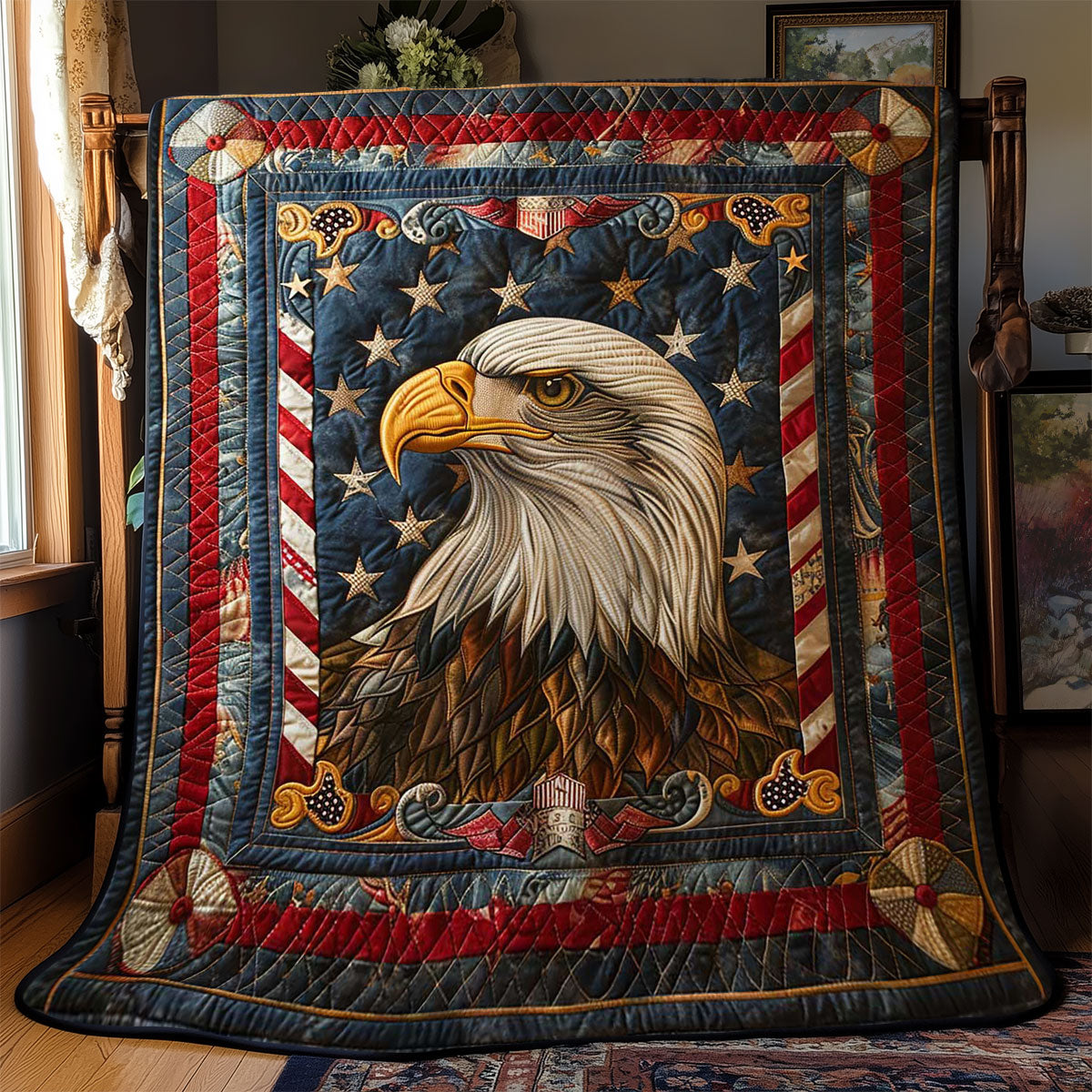 Patriotic Eagle WJ0509019CL Quilt