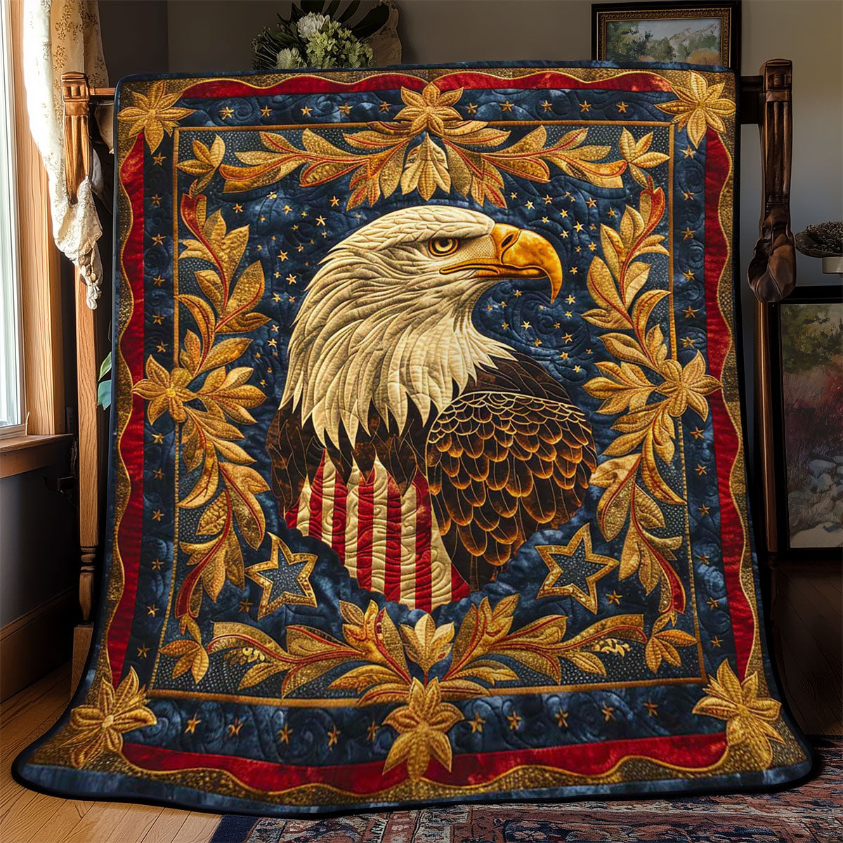 Patriotic Eagle WJ2708021CL Quilt