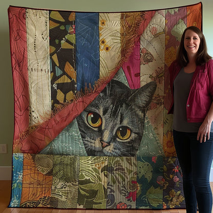 Peeking Cat WJ0108023CL Quilt