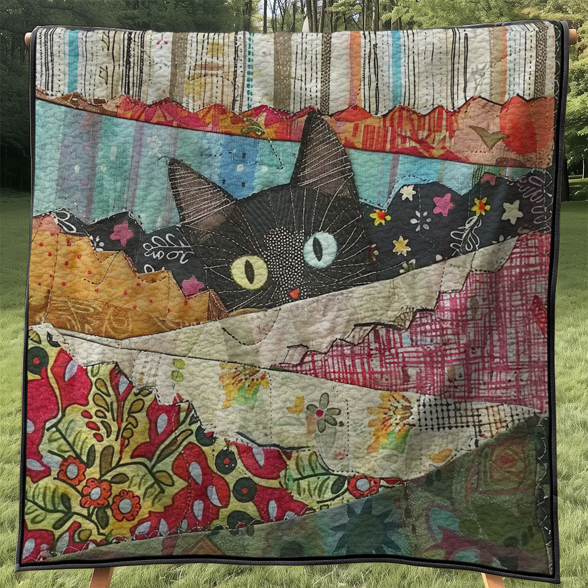 Peeking Cat WJ2707033CL Quilt