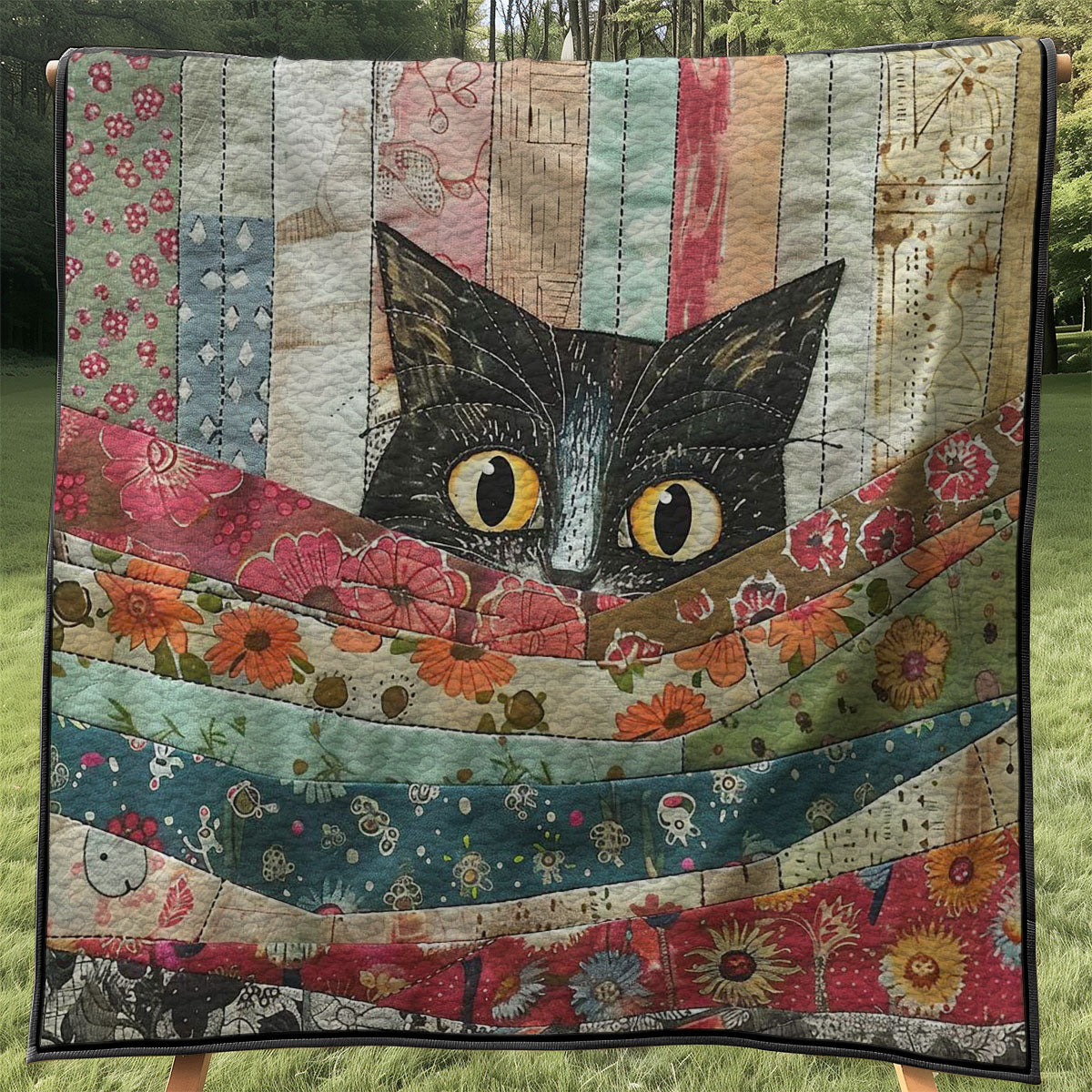 Peeking Cat WJ2907032CL Quilt