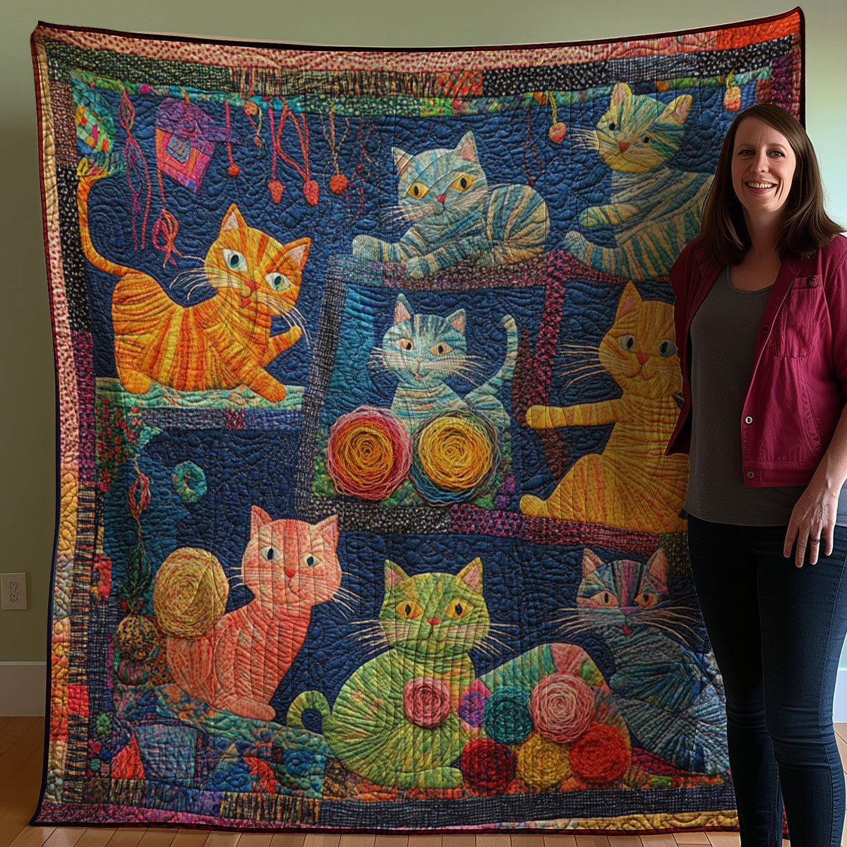 Playful Cats WJ0808027CL Quilt