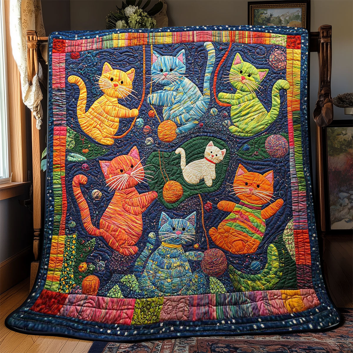 Playful Cats WJ2308019CL Quilt