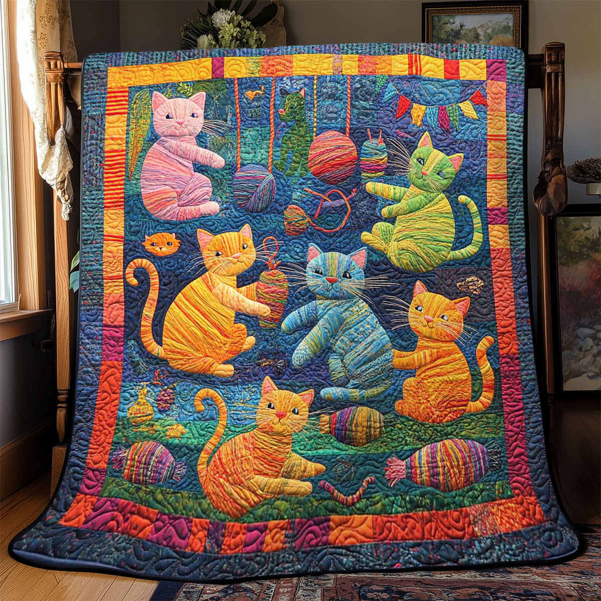 Playful Cats WJ2308020CL Quilt