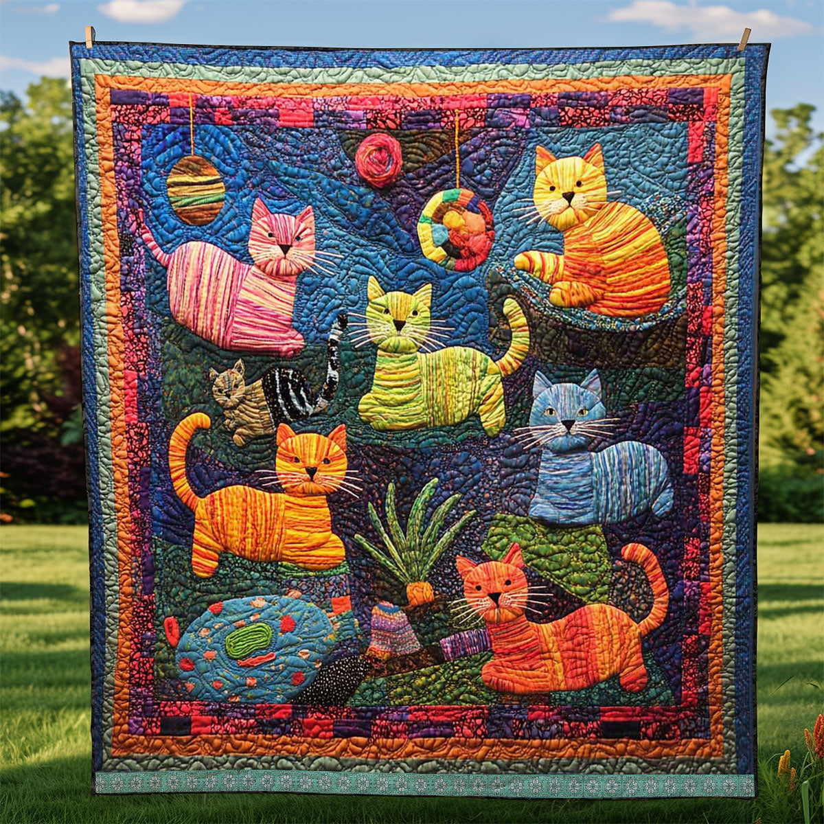 Playful Cats WJ2908019CL Quilt