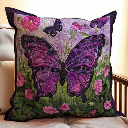 Purple Butterflies WJ1709043CL Quilt Pillow Case