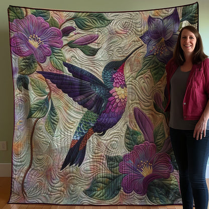 Purple Hummingbird WJ1308015CL Quilt