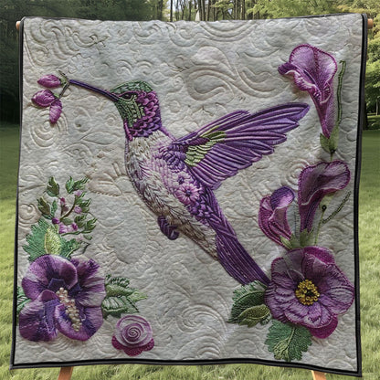 Purple Hummingbird WJ2607021CL Quilt