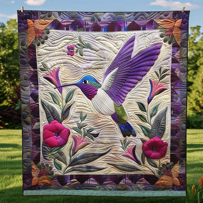 Purple Hummingbird WJ2607026CL Quilt