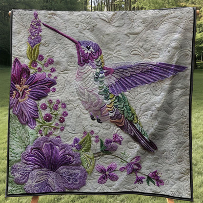 Purple Hummingbird WJ2707034CL Quilt