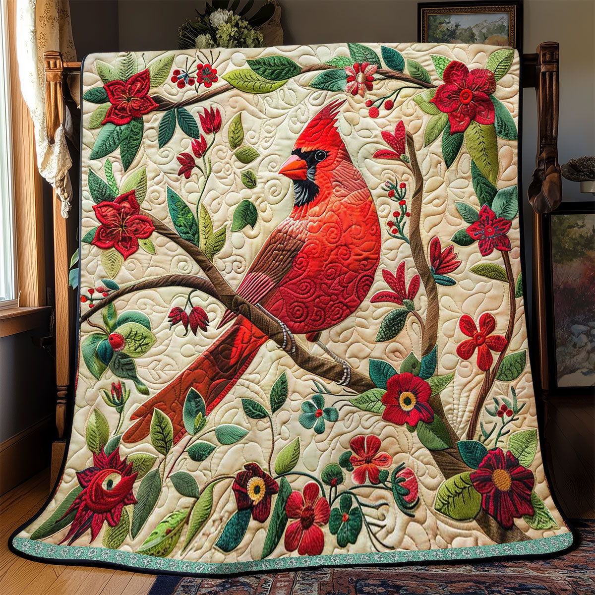 Red Cardinal WJ1609024CL Quilt