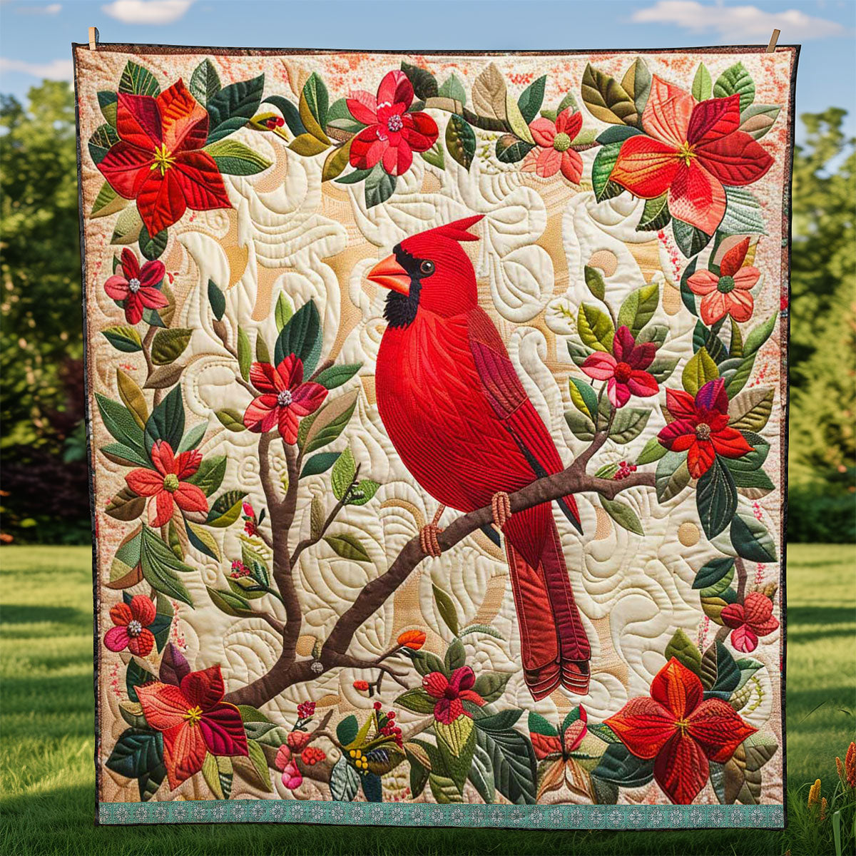 Red Cardinal WJ2707035CL Quilt