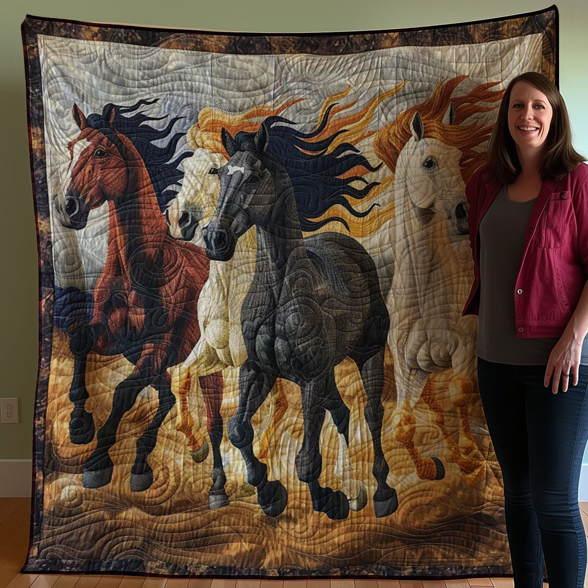 Running Horse WJ0908022CL Quilt