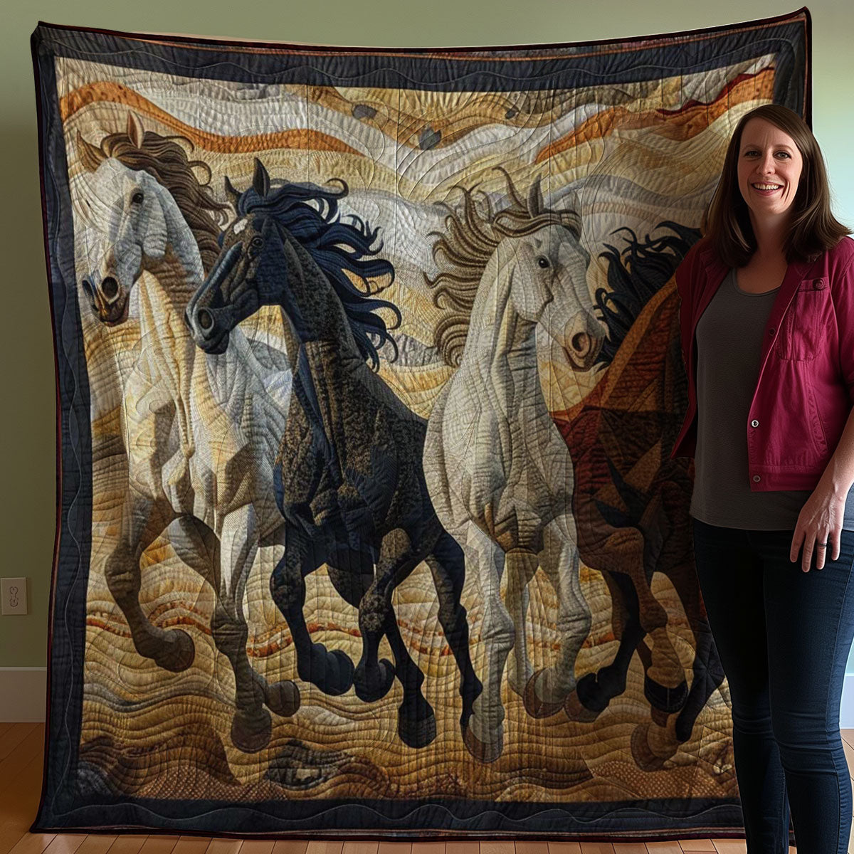 Running Horse WJ0908025CL Quilt