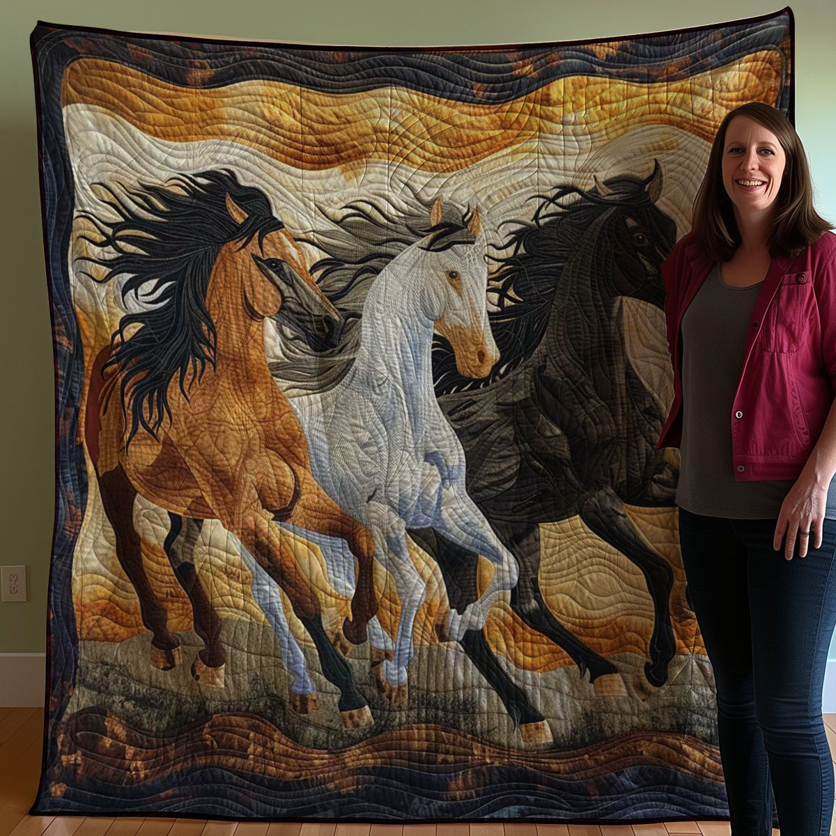 Running Horse WJ1008031CL Quilt