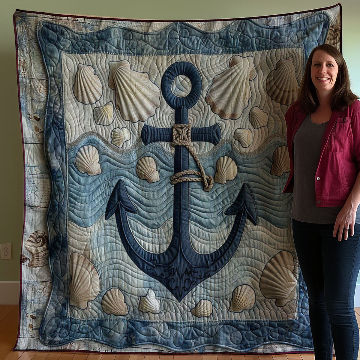 Sail Away Anchor WJ0308029CL Quilt