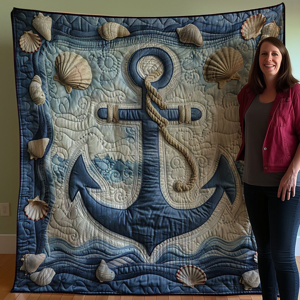 Sail Away Anchor WJ0608030CL Quilt