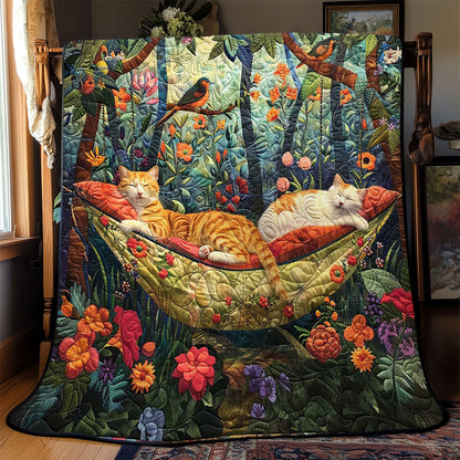 Sleeping Cat In The Garden WJ0609026CL Quilt