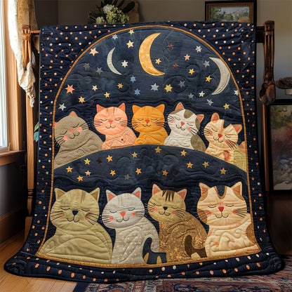 Sleeping Cat Over The Moon WJ2408020CL Quilt