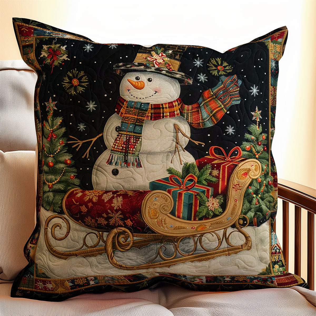 Snowman Gifts WJ2908040CL Quilt Pillow Case