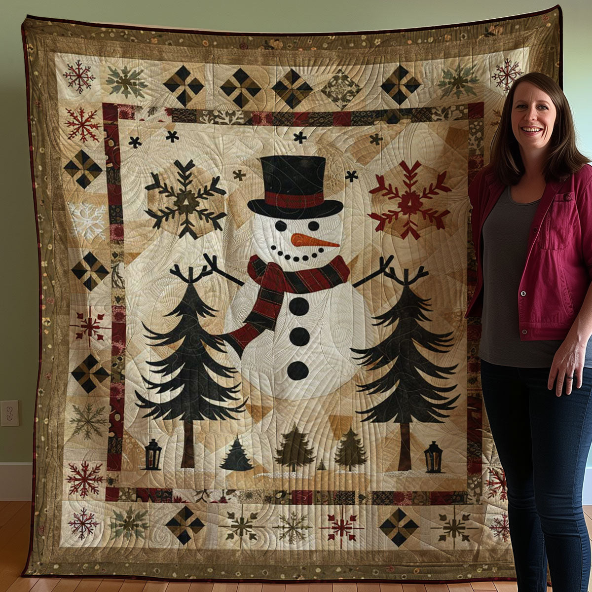 Snowman WJ1107017CL Quilt