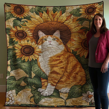 Sunflower Cat WJ3107033CL Quilt