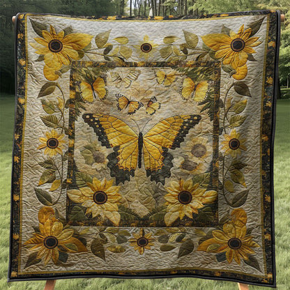 Sunflowers And Butterflies WJ2507026CL Quilt