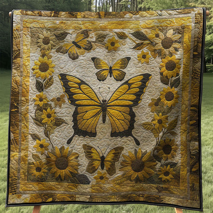 Sunflowers And Butterflies WJ2607034CL Quilt