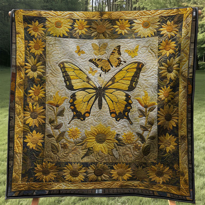 Sunflowers And Butterflies WJ2607035CL Quilt