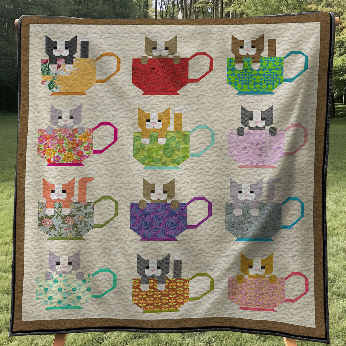 Teacup Cats WJ2907040WL Quilt