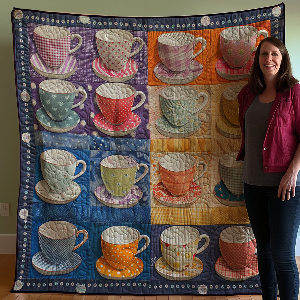 Teacup WJ1007017CL Quilt