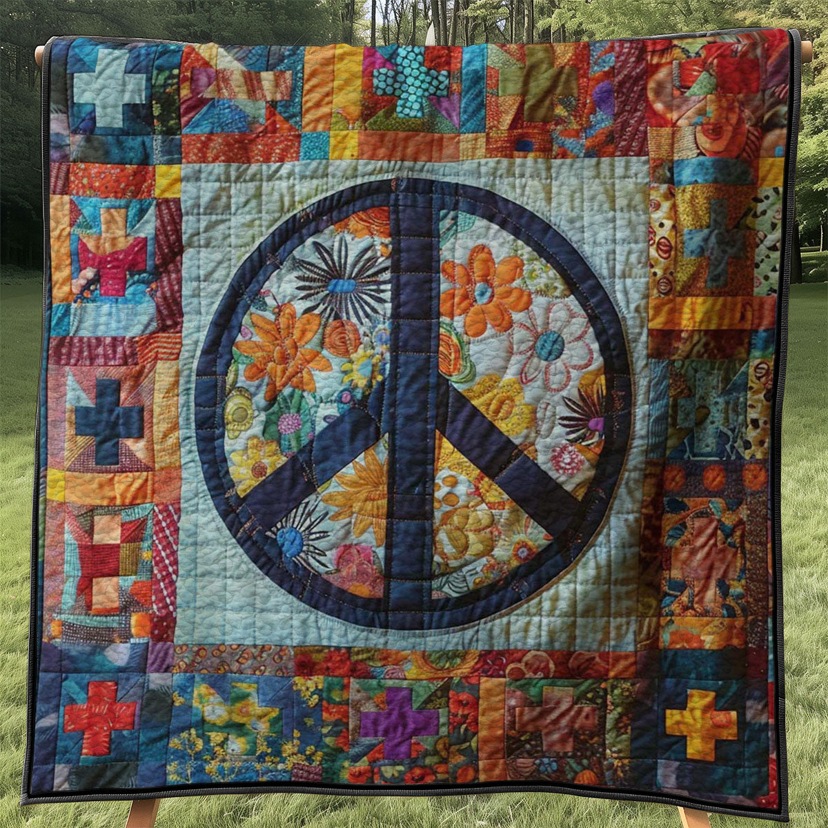 Trippy Hippie Sign WJ2707027CL Quilt